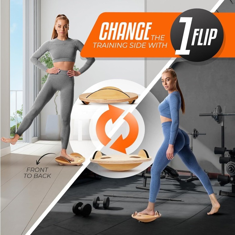 Wooden Fitness Balance Board A - Yoga Fitness Training review and price
