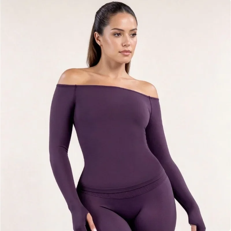 Womens Off Shoulder Long Sleev - Yoga Of Fitness review and price